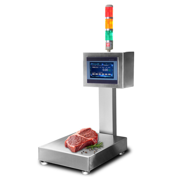 BizAutom 12″X12″ Stainless Steel Static Checkweigher With Stack Light / Buzzer