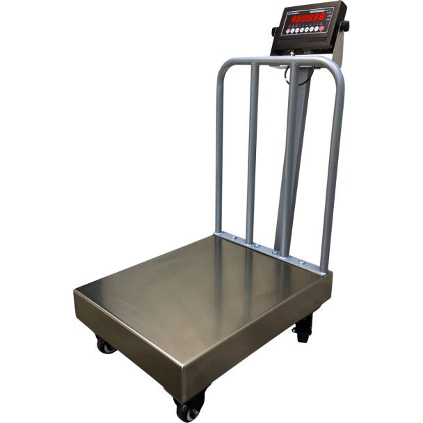 PS-915-BW NTEP Legal for trade Bench Scale with Wheels and Backrail